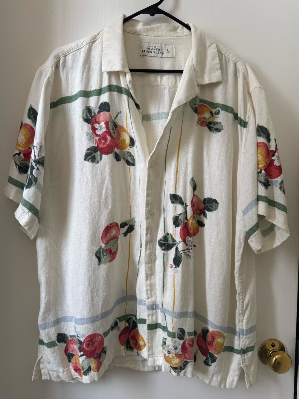 Abercrombie & Fitch - Men’s Printed Linen Button Up Camp Shirt